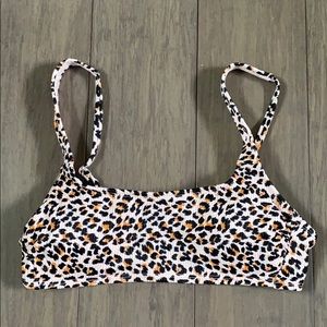 leopard print bikini top